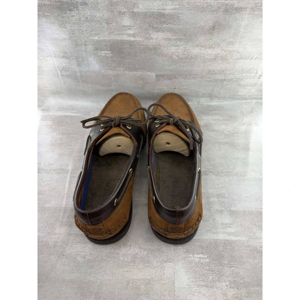 Sperry Top-Sider Men Sz 12W Authentic Original Brown Leather Boat Shoes 0195412